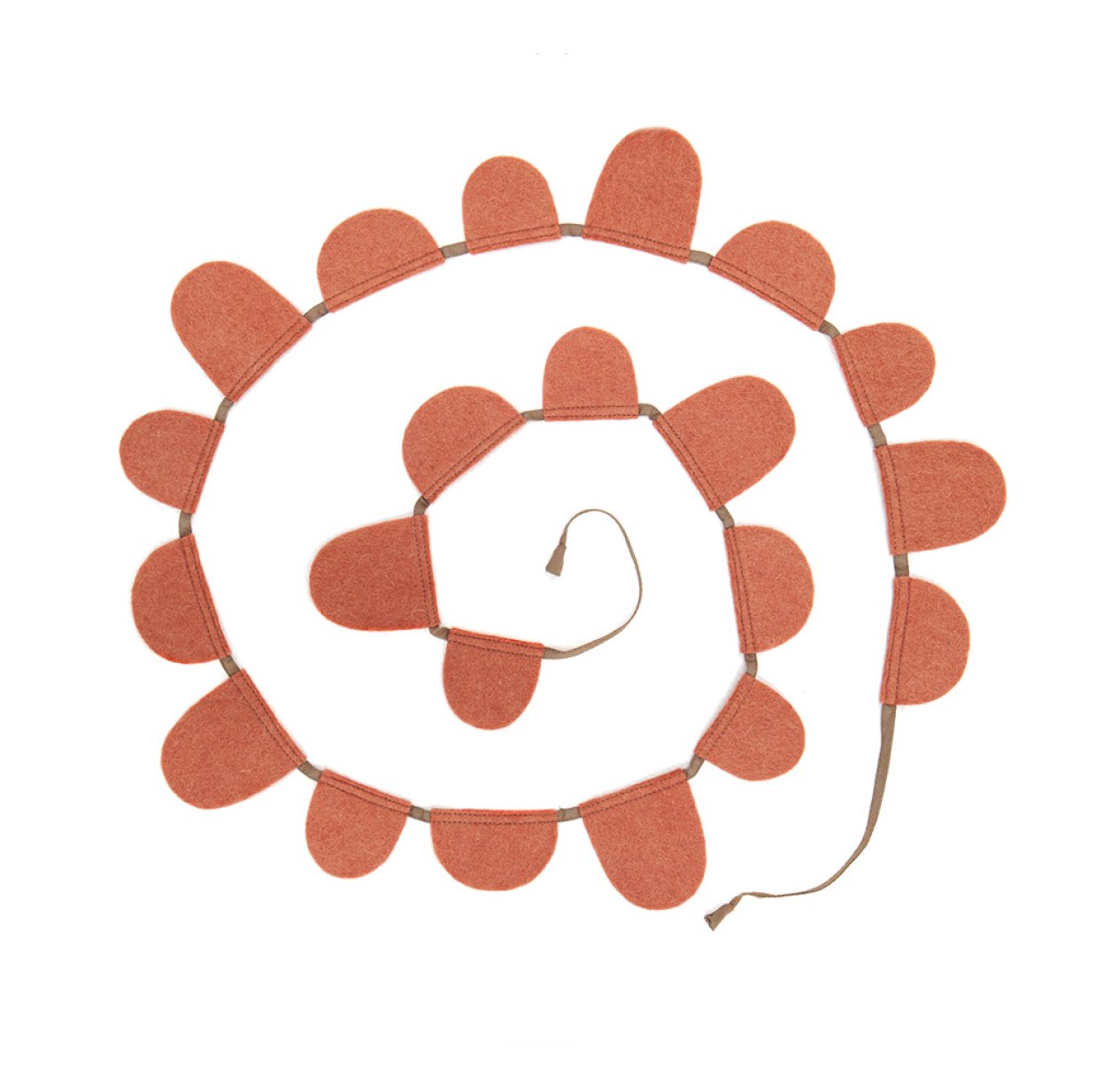 Guirlande Drapeaux ronds - Corail