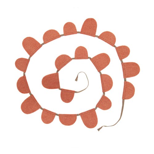 Guirlande Drapeaux ronds - Corail