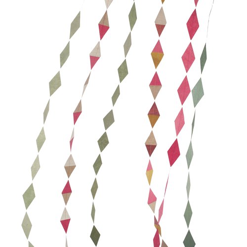 Guirlande kite en papier lokta - Rose/Cumulus/Naturel