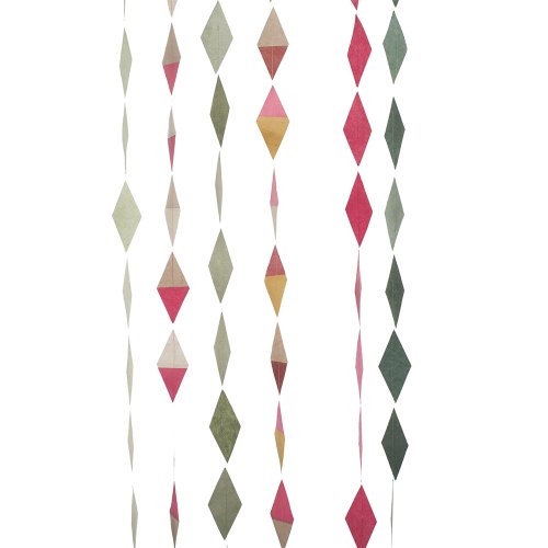 Guirlande kite en papier lokta - Rose/Cumulus/Naturel