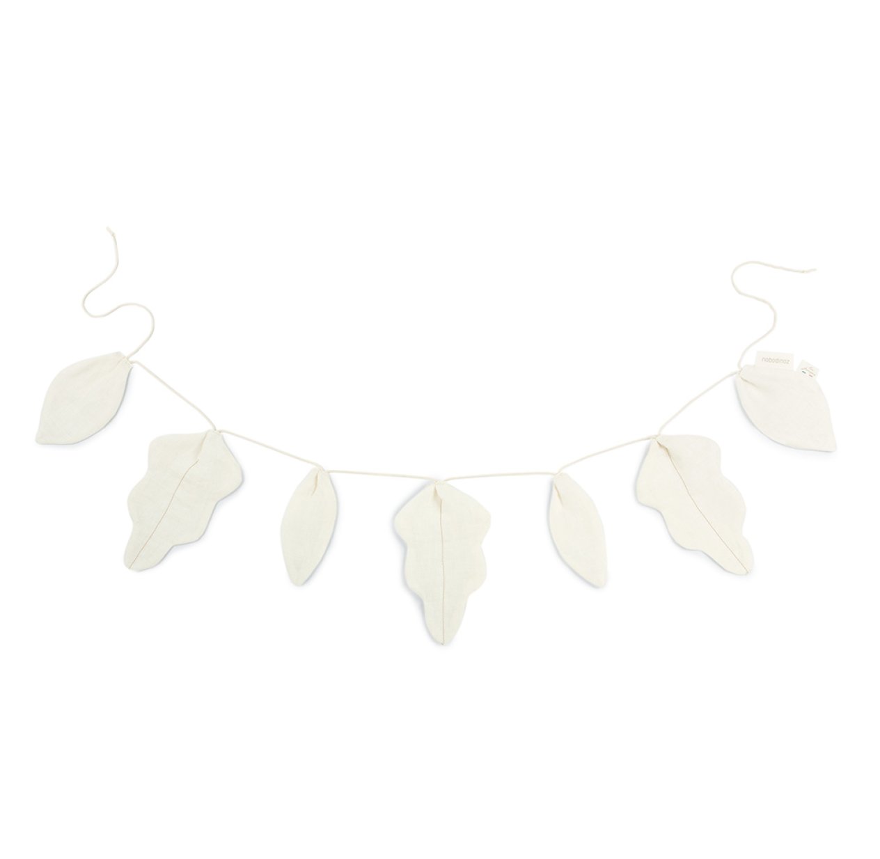 Guirlande Feuilles Lin Français - Blanc