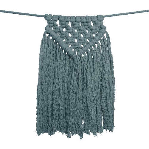 Guirlande en macramé - Bleu gris