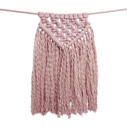 Guirlande en macramé - Vieux rose