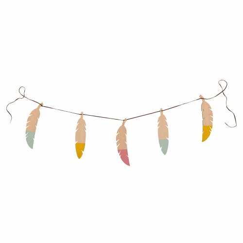 Guirlande Plumes - Multicolore