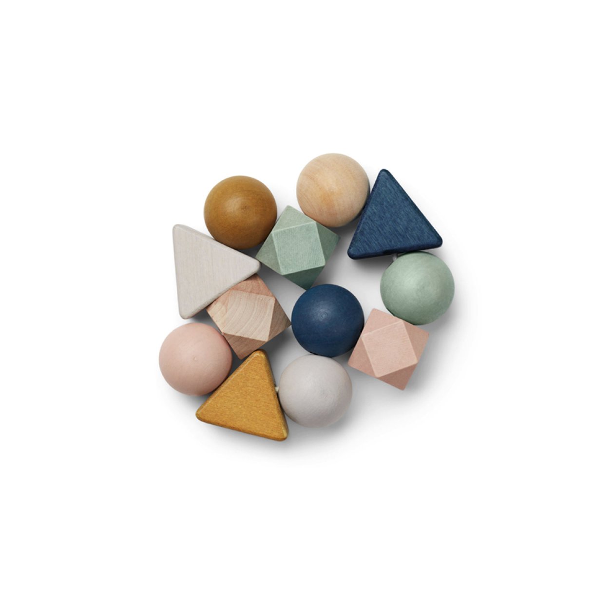 Hochet en bois Anna - Multicolore