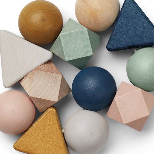 Hochet en bois Anna - Multicolore