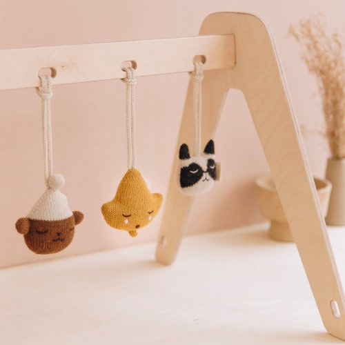 Hochet à suspendre Feuille - Moutarde