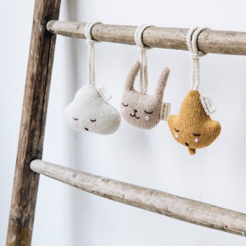 Hochet à suspendre Feuille - Moutarde