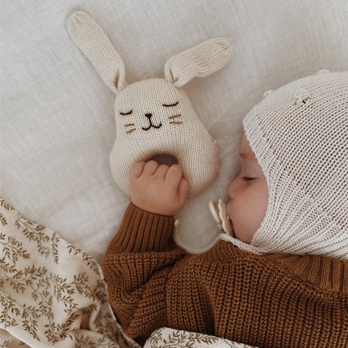 Hochet Lapin - Blanc