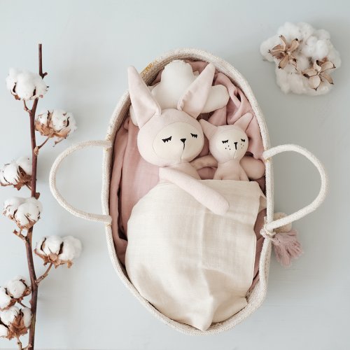 Hochet Lapin - Rose Clair