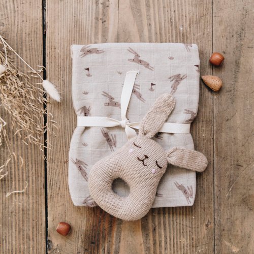 Hochet Lapin - Sable