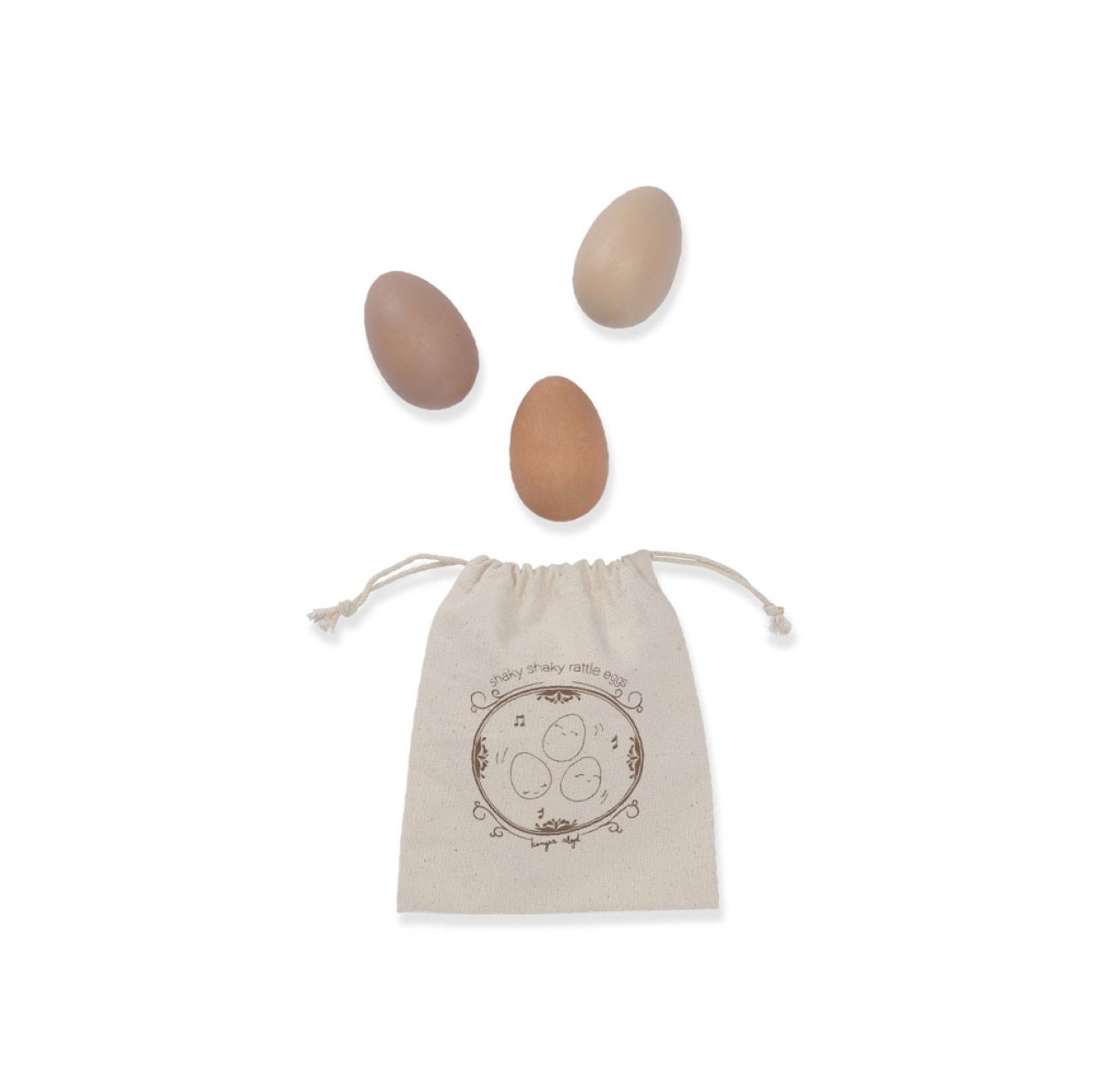 Set de 3 Hochets Oeufs - Rose