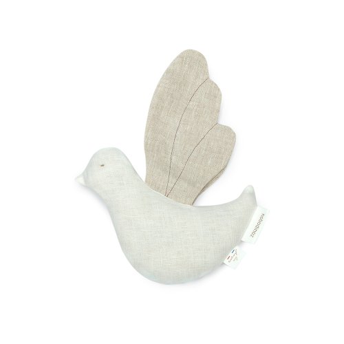 Hochet Oiseau Lin Français - Blanc