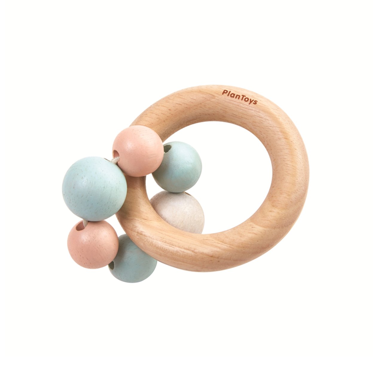 Hochet perles pastel