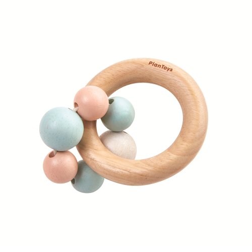Hochet perles pastel