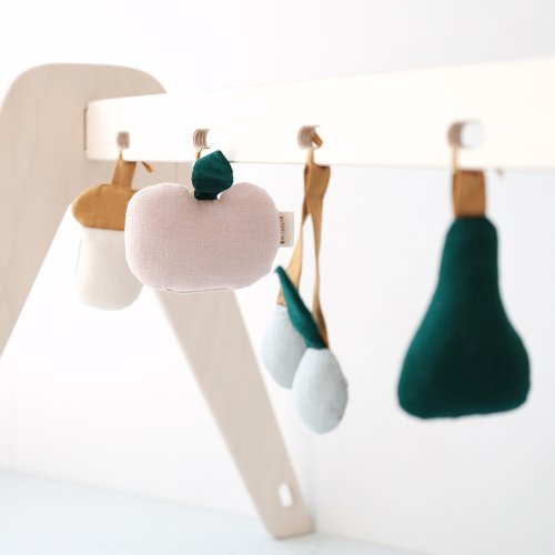 Set de 4 hochets à suspendre Fruits - Multicolore