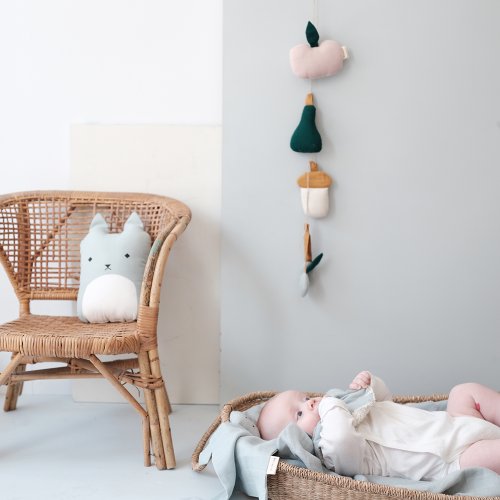 Set de 4 hochets à suspendre Fruits - Multicolore