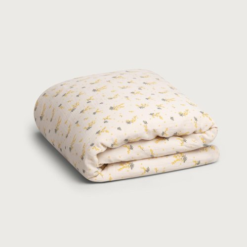 Housse de couette double mousseline - Mimosa