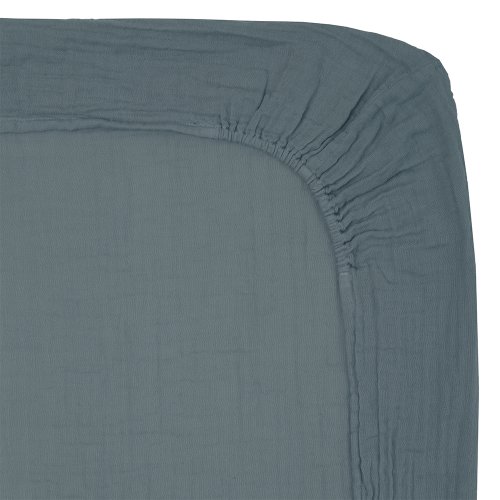 Housse de matelas à langer - Bleu gris