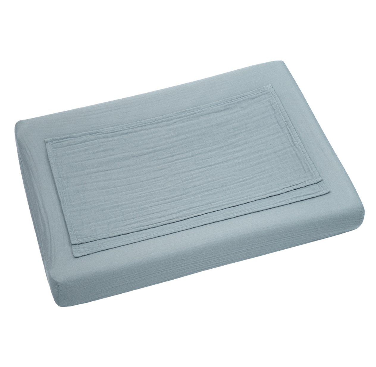 Housse de matelas à langer - Bleu clair