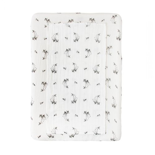 Housse de matelas à langer Fanny Faon - Ecru