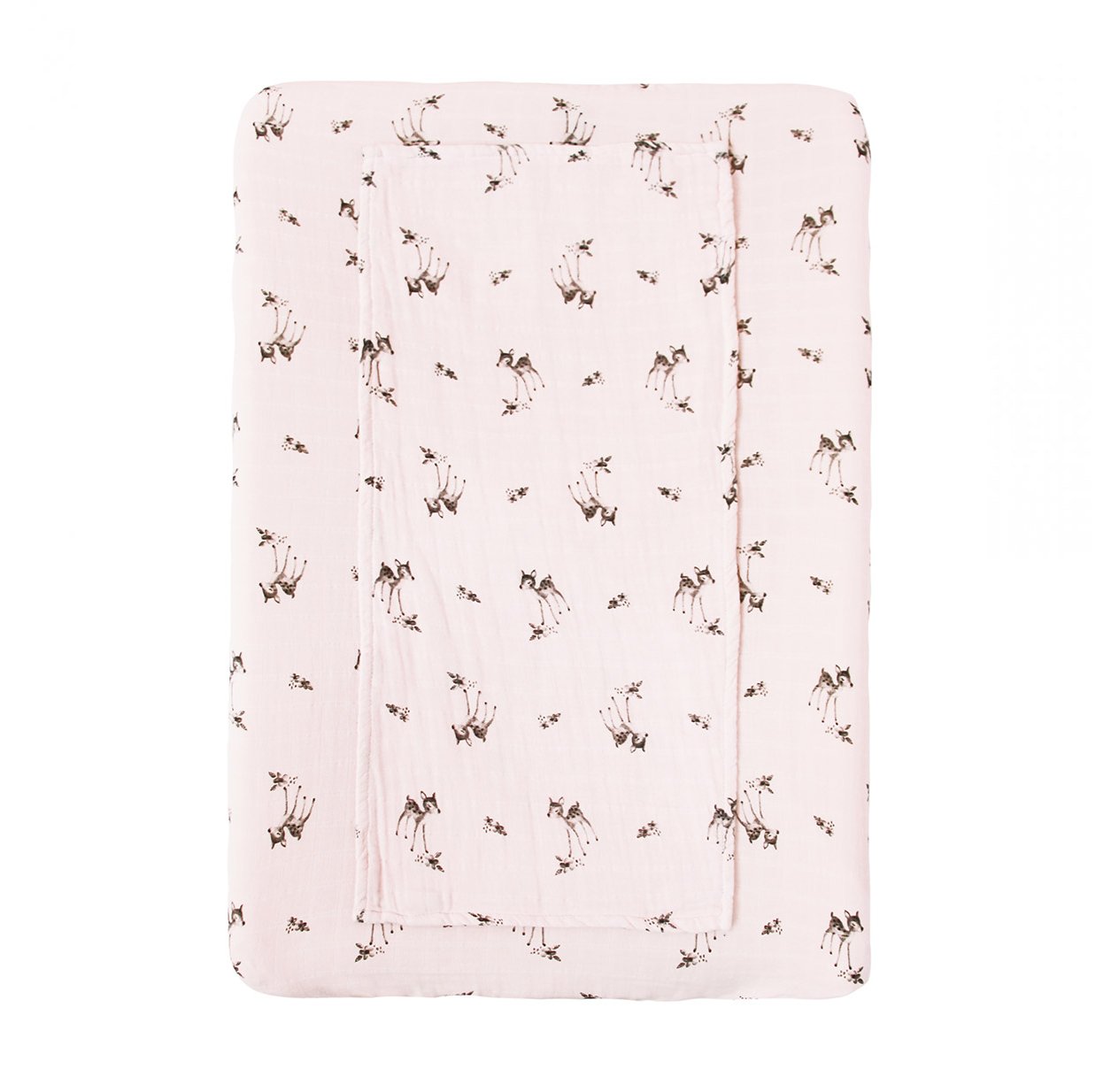 Housse de matelas à langer Fanny Faon - Rose clair