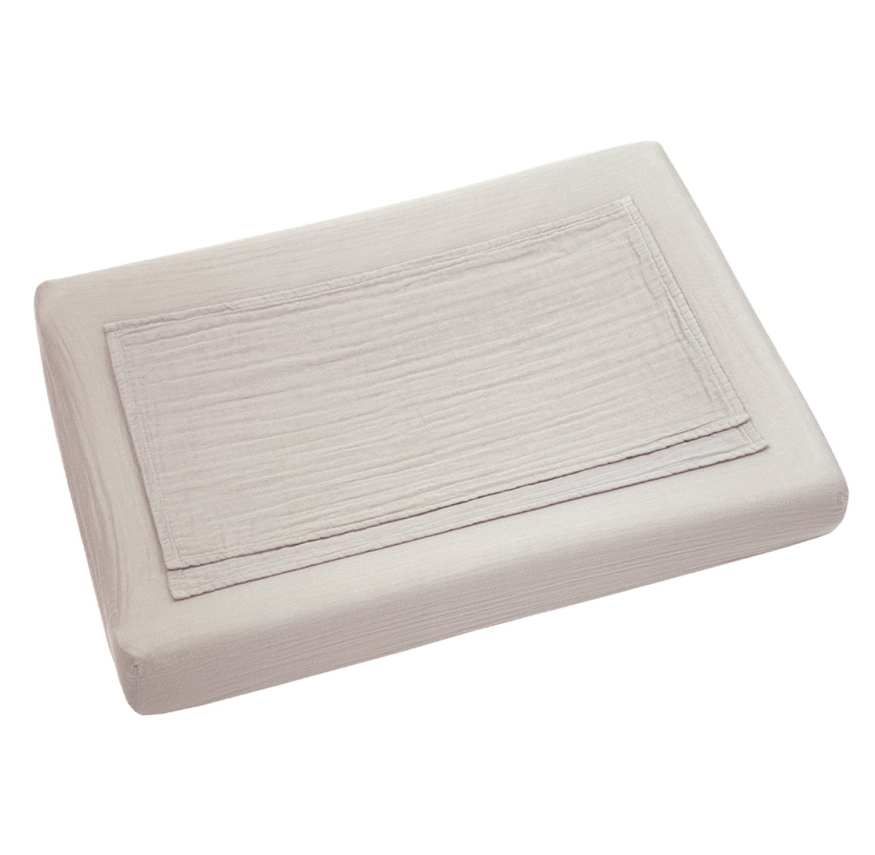 Housse de matelas à langer - Rose poudré