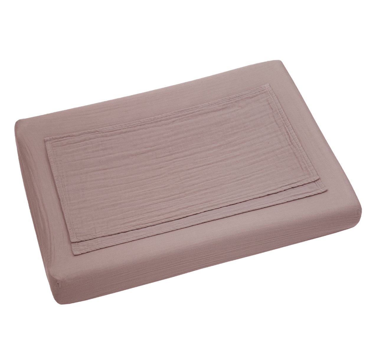 Housse de matelas à langer - Vieux rose