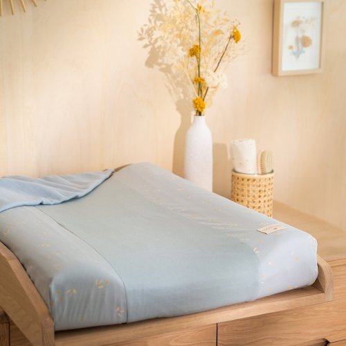 Housse de Matelas à langer Calma Willow - Soft Blue