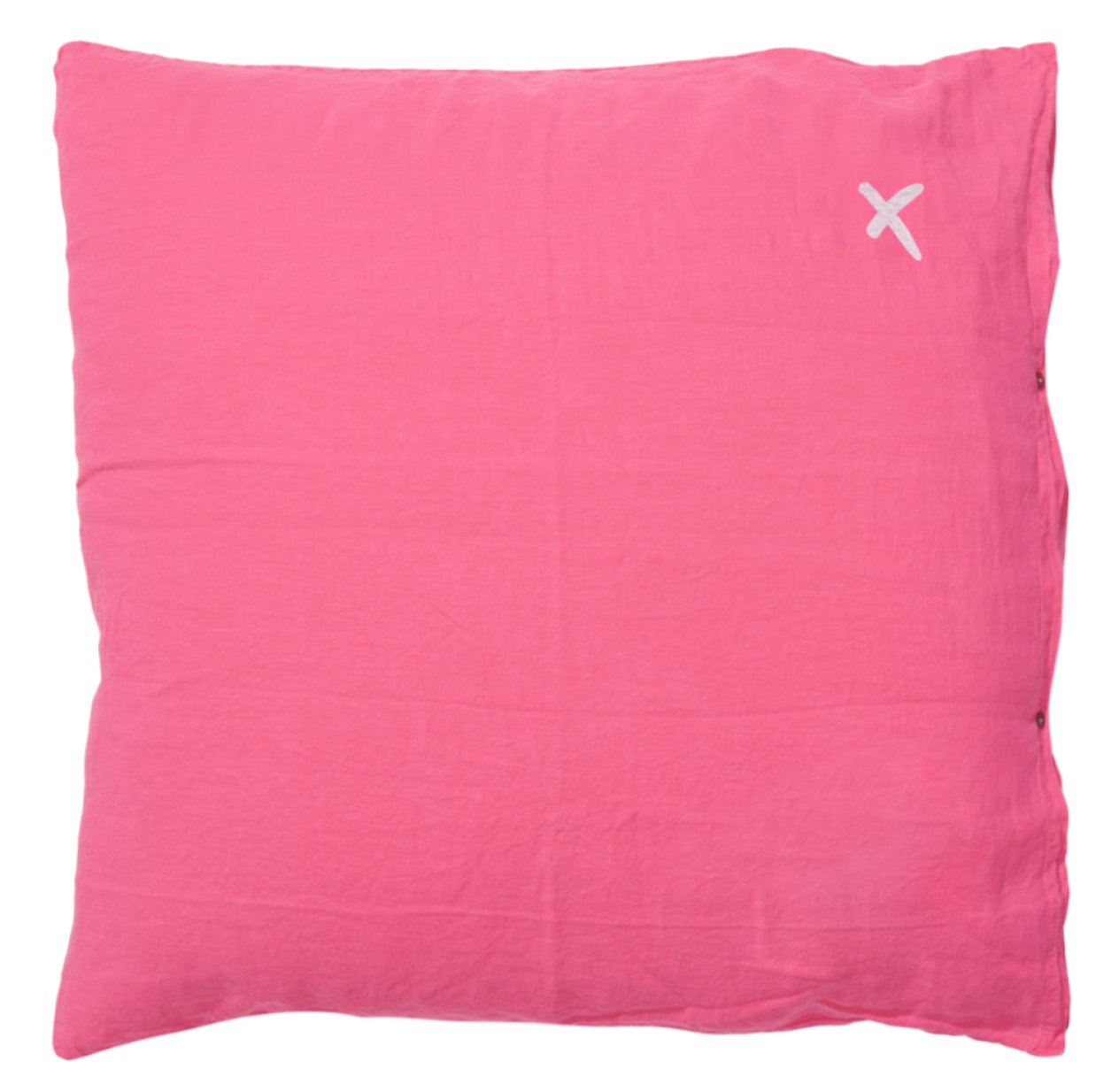 Coussin XL carré Hug rose fluo - Rose