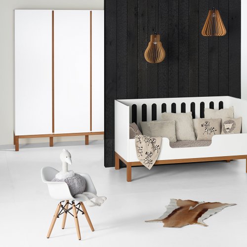 Barrière pour lit bébé canapé Indigo 70 x 140 - Blanc