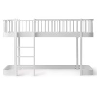 Lit mezzanine mi-haut Wood Original - Blanc