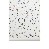 Papier peint Terrazzo - Gris clair