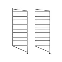 Pack 2 portants muraux au sol 115 x 30 cm - Noir