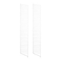 Pack 2 portants muraux au sol 200 x 30 cm - Blanc