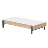 Lit banquette simple Popsicle - Chêne/Blueberry