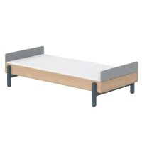 Lit enfant simple tête de lit basse Popsicle - Chêne/Blueberry