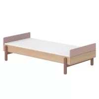 Lit enfant simple tête de lit basse Popsicle - Chêne/Cherry