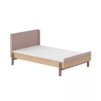 Lit enfant 120 x 200 cm tête de lit haute Popsicle - Chêne/Cherry