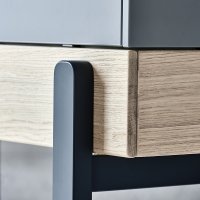 Lit enfant mi-hauteur échelle droite Popsicle - Chêne/Blueberry