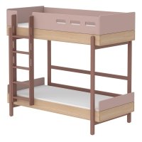 Lit superposé échelle droite Popsicle - Chêne/Cherry