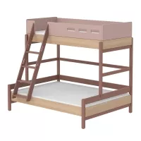Lit familial superposé échelle inclinée Popsicle - Chêne/Cherry