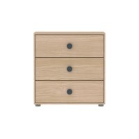 Commode 3 tiroirs Popsicle - Chêne/Blueberry