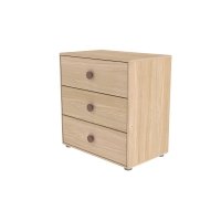 Commode 3 tiroirs Popsicle - Chêne/Cherry