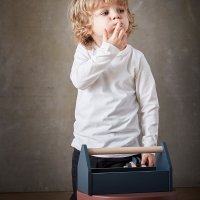 Caisse à outils pour établi - Bleu foncé