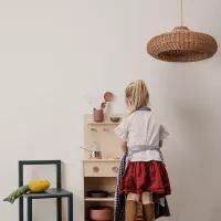 Suspension en rotin tressé