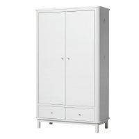 Armoire 2 portes Wood - Blanc
