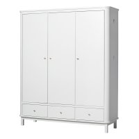 Armoire 3 portes Wood - Blanc