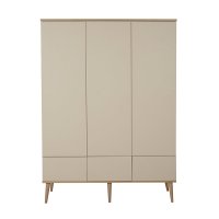 Armoire 3 portes Flow XL - Argile / Chêne