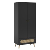 Armoire 2 portes Canne - Noir